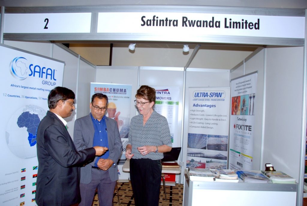 A customer visit Safintra Rwanda stand.
